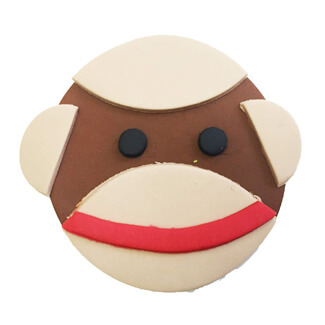 topper_sockmonkey Sock Monkey Cupcake Decoration