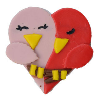 valentines-kiss-birds Valentine's Cupcake Decoration