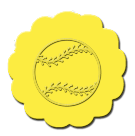 Baseball Cupcake Decoration Bright Yellow