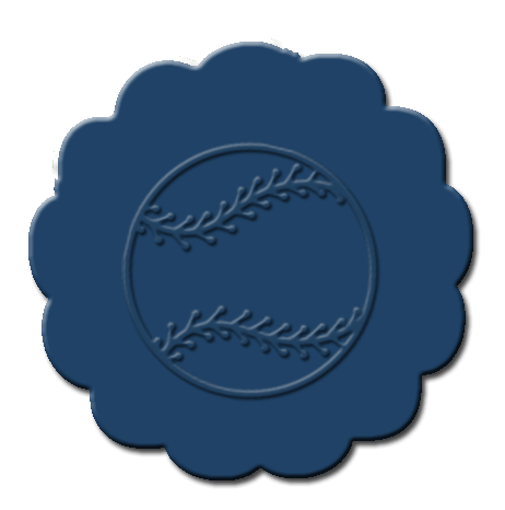 Baseball Cupcake Decoration Dark Blue