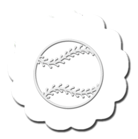 Baseball Cupcake Decoration White