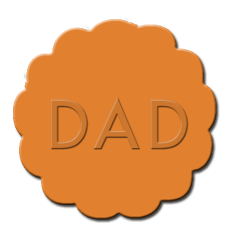Father's Day Cupcake Decoration Dark Orange