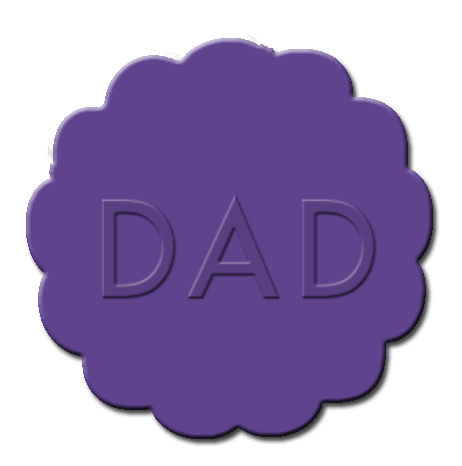 Father's Day Cupcake Decoration Dark Purple