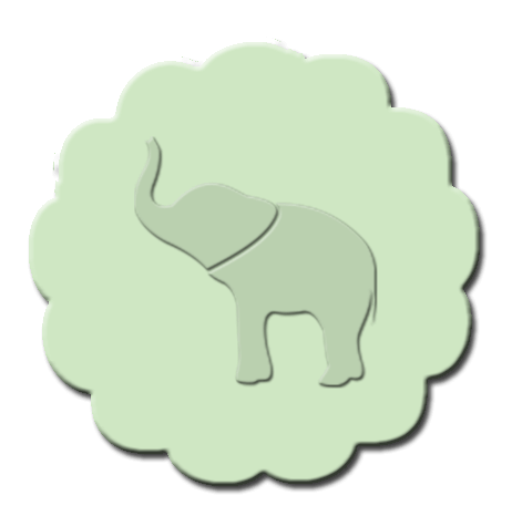 Elephant Cupcake Decoration Apple Green