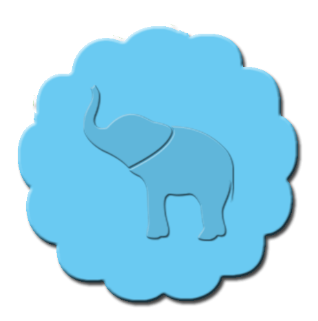 Elephant Cupcake Decoration Light Blue
