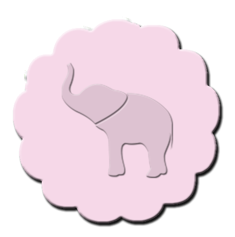 Elephant Cupcake Decoration Light Pink