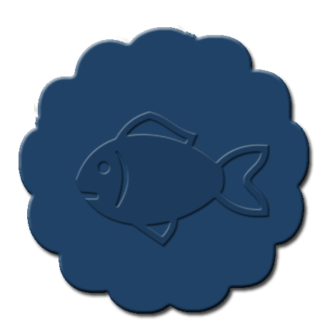 Goldfish Cupcake Decoration Dark Blue