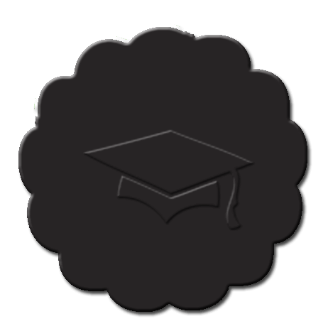 Graduation Cupcake Decoration Black