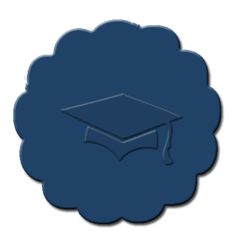 Graduation Cupcake Decoration Dark Blue