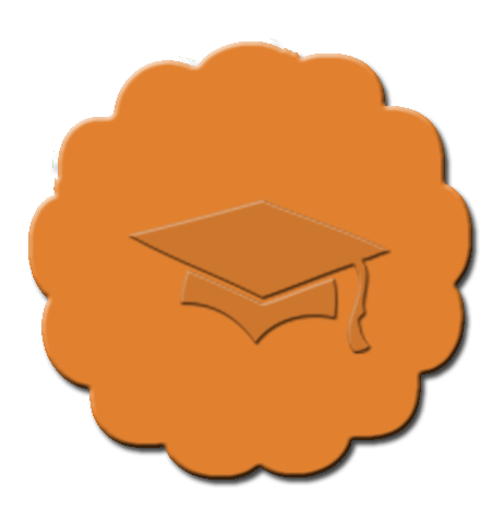 Graduation Cupcake Decoration Dark Orange
