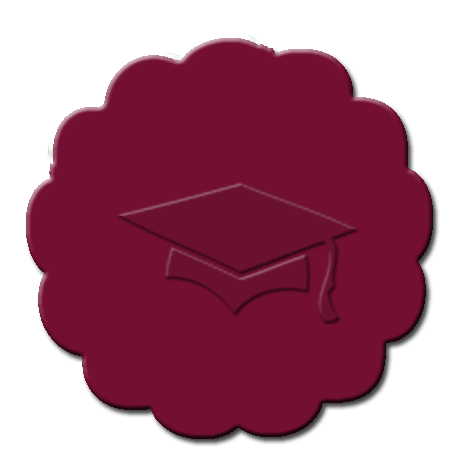 Graduation Cupcake Decoration Maroon