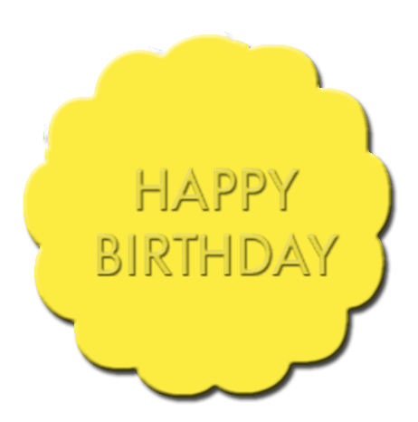 Happy Birthday Cupcake Decoration Bright Yellow