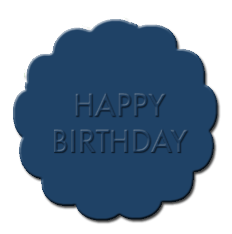 Happy Birthday Cupcake Decoration Dark Blue