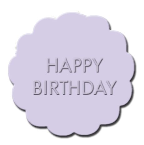 Happy Birthday Cupcake Decoration Light Purple