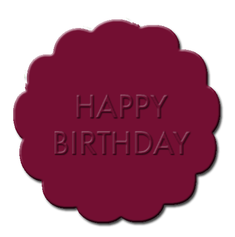 Happy Birthday Cupcake Decoration Maroon