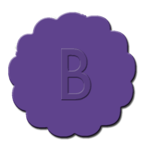 Letter Cupcake Decoration Dark Purple