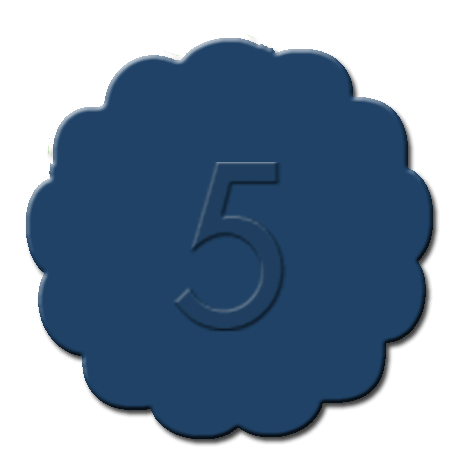 Numbers Cupcake Decoration Dark Blue