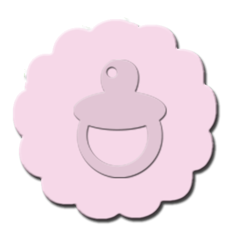 Baby Pacifier Cupcake Decoration Light Pink