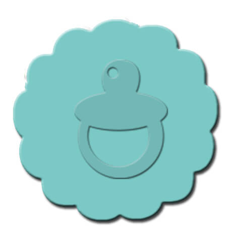 Baby Pacifier Cupcake Decoration Teal