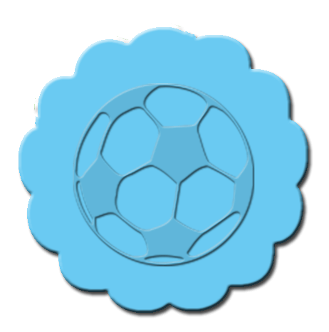 Soccer Cupcake Decoration Light Blue