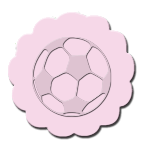 Soccer Cupcake Decoration Light Pink